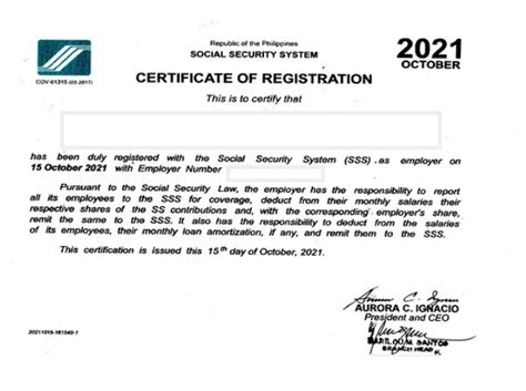 sss requirements for employer registration.